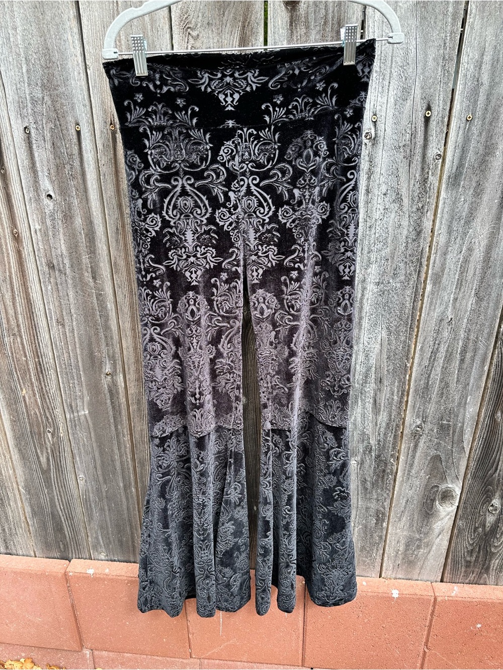 Temple Ro Velvet Burnout flares